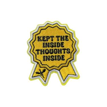 Imagem de AKIKOPATCH Kept The Inside Thoughts Inside Award Iron On Patches, tamanho 7,6 cm, adesivos de quarta asa para roupas, mochilas, chapéus, jeans, bolsas, fantasia Dragon Wing Iron On Fabric Patches