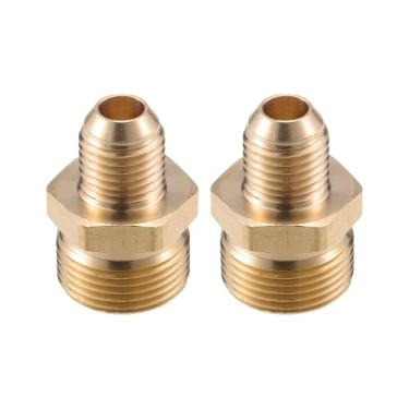 Imagem de VekAuto Conector de lavadora de pressão, adaptador macho M22x1,5 para M14x1,5 conector de mangueira de parafuso de latão universal para lavadora de pressão conexão rápida latão tom cobre acessórios