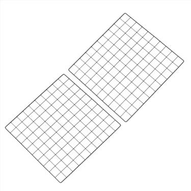Imagem de PATIKIL Painel de grade de arame de 50,8 cm x 50,8 cm, 2 unidades, quadros, fotos, fotos, exibição, painéis de grade, organizador de pendurar na parede, painel decorativo para casa, escritório