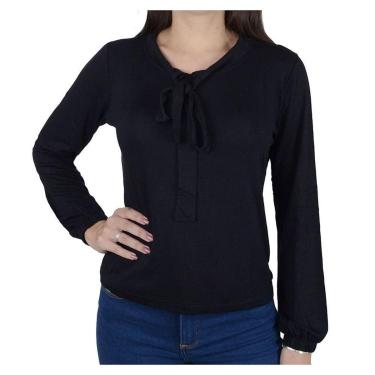 Imagem de Blusa Feminino Olho Fatal ML Preta - 60184-Feminino