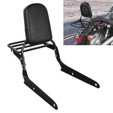 Imagem de DSISIMO Encosto de passageiro de motocicleta Sissy Bar com almofada de descanso traseiro e bagageiro compatível com Honda Shadow Spirit 750 VT750C2 2007-2014 Shadow Phantom VT750C2B 2010-2019