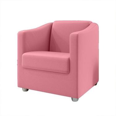 Imagem de Poltrona Decorativa Bia Suede Rosa Dal Poz Estofados
