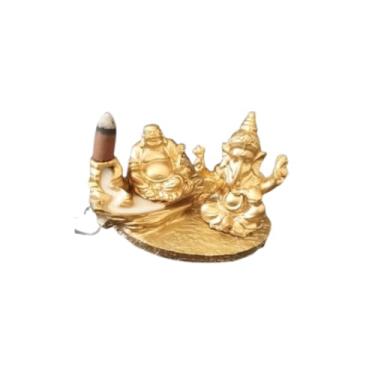 Imagem de Kit Porta Incenso Insensário Cascata Ganesha E Buda Da Sorte Prosperidade Feng Shui