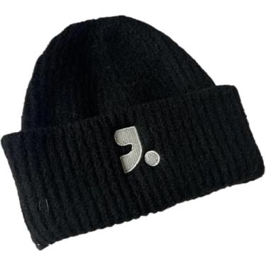 Imagem de Gorro Chapéu 2pcs Unisex Big Head Chapéu De Malha Mulheres Inverno Simples Bordado Engrossar Gorro Quente Masculino Ao Ar Livre Casual Earflaps Boné, Light Gray