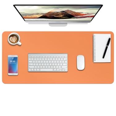 Imagem de Boutilon Protetor de mesa de couro, tapete de mouse antiderrapante, tapete de mesa para laptop, tapete de mouse de escritório, borrão de mesa de couro impermeável, bloco de escrita para escritório e