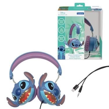 Imagem de Lexibook, Disney Stitch, fones de ouvido estéreo com fio Stitch 3D, dobrável, potência sonora limitada, HP015D