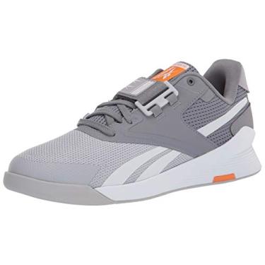 Imagem de Reebok Tênis masculino Lifter PR II Cross Trainer, Cinza frio/cinza frio/laranja Ghvis alto, 41