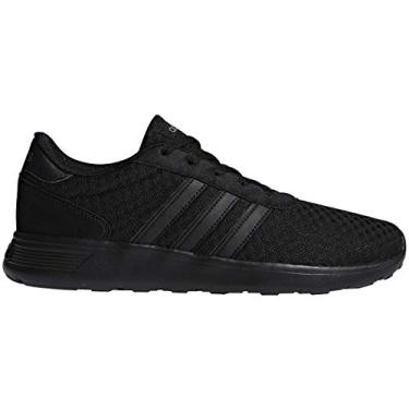 Imagem de adidas Tênis de corrida unissex Lite Racer, Preto/Preto/Cinza, 8.5