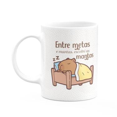 Imagem de Caneca Divertida Capivaras - Entre metas e mantas - JPS INFO