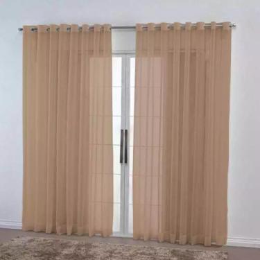 Imagem de Cortina Luxo Voil/Voal 3 Metros Para Sala E Quarto Varão Simples Varia