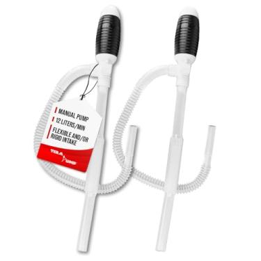 Imagem de TERA PUMP Bocal de bomba de sifão de combustível flexível (3 GPM, 2PK), mangueira Outtake de 67,3 cm, tubo de sucção rígido a flexível, compatível com E15 a E85