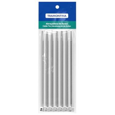 Imagem de Tramontina Abraçadeira de Nylon 140x3,4 mm Branca - 30 peças
