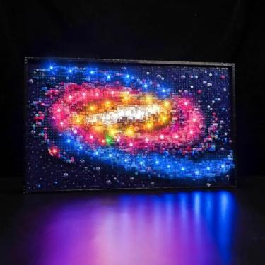 Imagem de LocoLee Kit de luz LED para Lego 31212 A galáxia Via Láctea (sem modelos apenas luz) conjunto de acessórios de iluminação criativa compatível com Lego The Milky Way Galaxy Set (versão padrão)