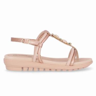 Imagem de Sandália Marli Salto Anabela Baixo Ouro Rosado - Piccadilly, 35