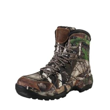 Imagem de R RUNFUN Botas de caça masculinas à prova d'água, 17,78 cm, leve e isolada, 200 g Thinsulate, Verde, 41
