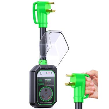 Imagem de GEARGO RV Surge Protector 30 Amp, 9500 Joules RV Circuit Analyzer Surge Guard, IP68 Surge Voltage Protection, RV Adapter Plug for Camper (Green) Y