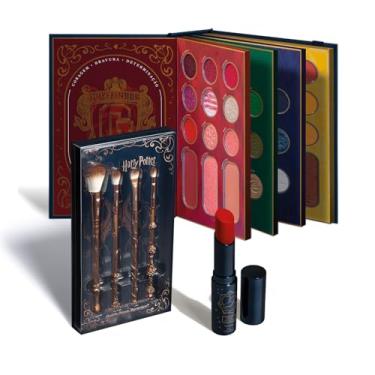 Imagem de Combo Harry Potter: Paleta de Maquiagem Multifuncional 54g + Kit Pincéis + Balm Labial Vermelho 3,2g