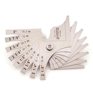 Imagem de Medidor de solda para solda, comprimento da perna, calibre de 5,5 cm a laser, entalhado a laser, aço inoxidável, 8 peças