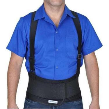 Imagem de Cinto Abdominal Lombar Corretor Postural C/ Suspensório Coluna Aradesc