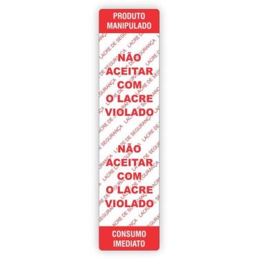 Imagem de Etiqueta Adesiva Não Aceitar Lacre Violado 100x25mm 1000 un