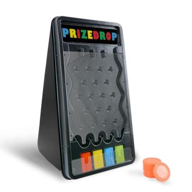 Imagem de iElyiEsy 25"x14" Prize Drop Plinko Board Game Set, Featuring 8 Personalizable Playing Pucks. A for Family Get - Togethers,and Carnival - Style Events - Mini Collapsible Tabletop Plinko Game Drop