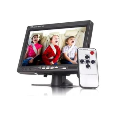 Imagem de Monitor LCD Digital de 7 Polegadas, Tela Colorida, Entradas HDMI, VGA e AV