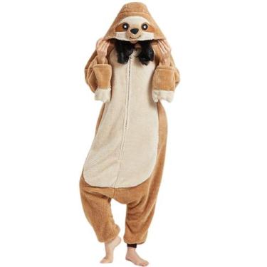 Imagem de Pijama DarkCom Cosplay Sloth Animal Polar Fleece