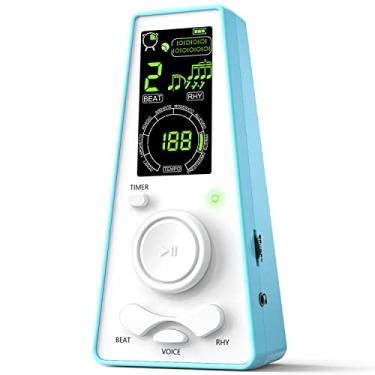 Imagem de Metrônomo digital eletrônico para músicos, piano, violino, instrumento, volume e velocidade de batida, ajustável universal (azul)