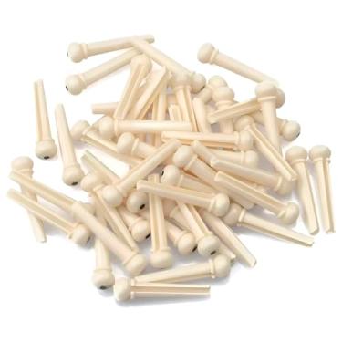 Imagem de Kit Com 100 Pinos Marfim De Cavalete Violão Aço Modelo Folk Para Luthier