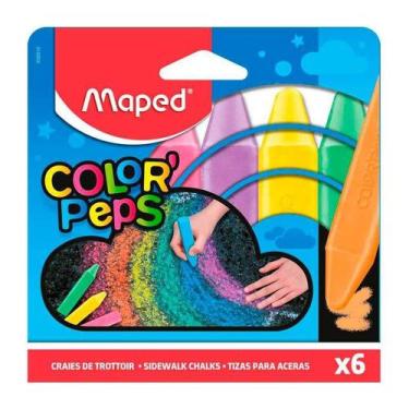 Imagem de Giz De Chão Color Peps 6 Cores Maped