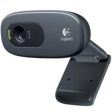 Imagem de Webcam Logitech, 30FPS, Com Microfone Embutido, Com fio USB, Para Streaming, Fluid Crystal, Preto - 960-000694