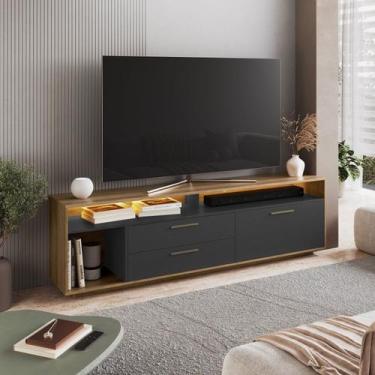 Imagem de Rack para Tv 75 Polegadas com Iluminação Led Reims Sala de Estar - Art