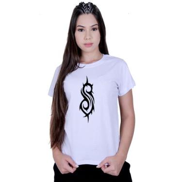 Imagem de Camiseta Baby Look Feminina Slipknot S Rock metal - Lafre, Branco, G