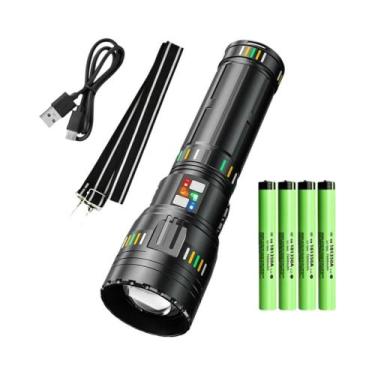 Imagem de Lanterna Tática LED Super Brilhante De Longo Alcance Com Zoom, Tocha D