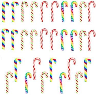 Imagem de JINDUODUO 60 peças de berloques de geleca de Natal a granel DIY kit para fazer artesanato, amuletos fofos de resina misturada para artesanato