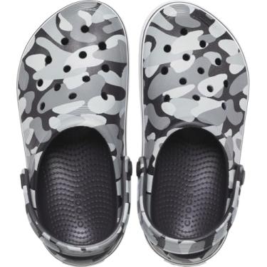 Imagem de Crocs Tamanco unissex infantil Off Court Camo Redux K Blk/WHI Clog, preto/branco, 5-5.5Y (C12)