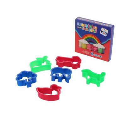 Imagem de Massinha de Modelar 07 Peças Moldes - Tudo em Caixa