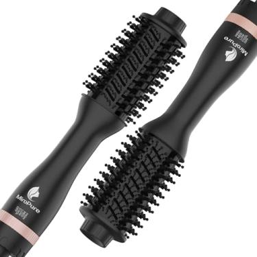 Imagem de Escova de secador de cabelo em uma, secador de cabelo MiroPure 4 em 1 e volumizador modelador com 4 configurações de temperatura de velocidade, escova de ar quente com barril oval para todos os