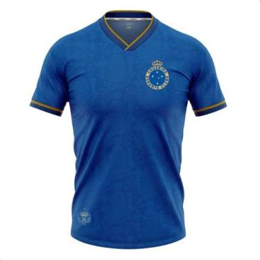 Imagem de Camisa Cruzeiro Retro 2023 Home Triplice Coroa Azul Raposa - Retrômani