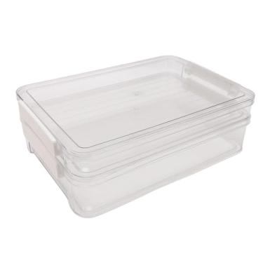 Imagem de Depisuta Caixas de Armazenamento de Arquivos de Plástico Plano, 2 Pacote de Projeto de Projeto Portátil Empilhável Com Tampas de Trava para Documentos de Tamanho de Letra A4