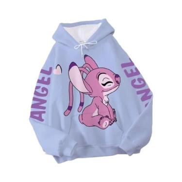 Imagem de Moletom Unissex Disney Stitch Angel Monster Com Capuz E Bolso Para Mul