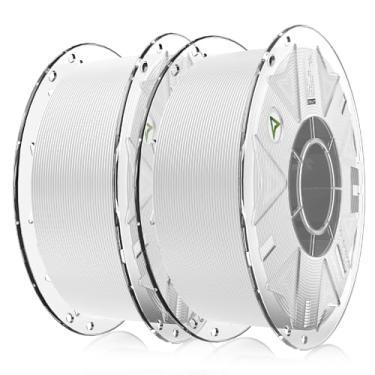 Imagem de Creality Filamento Hyper PLA Filamento para impressora 3D: alta velocidade 30-600 mm/s, suporte de bobina de 2 kg CFS 1,75 mm, serve para a maioria das impressoras 3D e combo K2 Plus, 2 brancos
