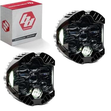 Imagem de Baja Designs DOT LP6 SAE Farol de LED de 16,5 cm – Funcionalidade de feixe alto/baixo com DRL transparente – Ajuste universal para motocicletas, jipes e off-road (par)