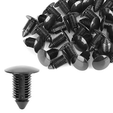 Imagem de X AUTOHAUX 30 pçs 10 mm furo Diâmetro rebites de plástico parafuso prendedor para-choque prendedor clipes retentor preto para GM