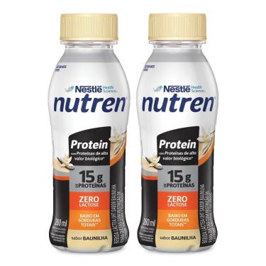 Imagem de Kit 2 Bebida Láctea Nutren Protein 15g de Proteínas Baunilha 260ml