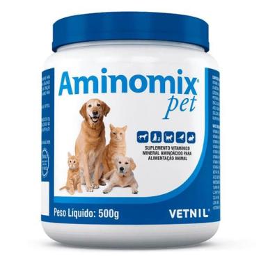 Imagem de Aminomix Pet  Suplemento Vitamínico, Mineral e Aminoácido em Pó  500g 