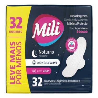 Imagem de Absorvente mili noturno 32un