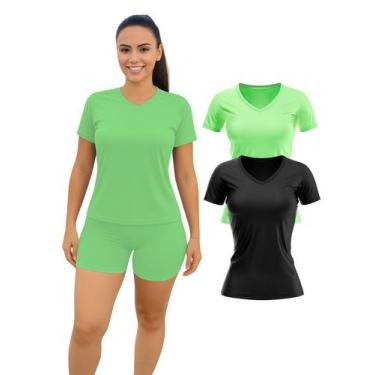 Imagem de Kit 2 Camiseta Manga Curta Dryfit Fitness Academia - Rcv Store, G, Ver