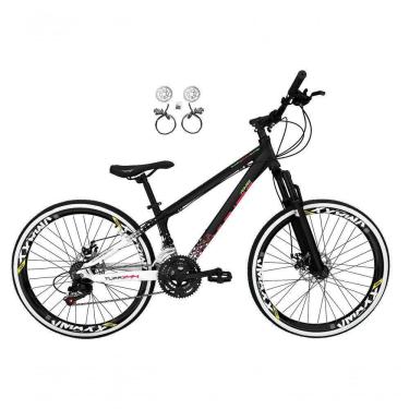 Imagem de Bicicleta Aro 26 Vikingx Tuff X44 Preto/branco 21v Freios A Disco Hidráulicos (óleo) Aros Vmaxx Pretos