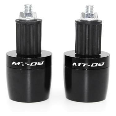 Imagem de Acessórios de motocicleta 7/20.3 cm 22 mm Grips Ends Counterweight Handle Bar Cap Cover Slider Compatível com Y&AMAHA MT-03 MT03 MT 03 (Preto 2)
